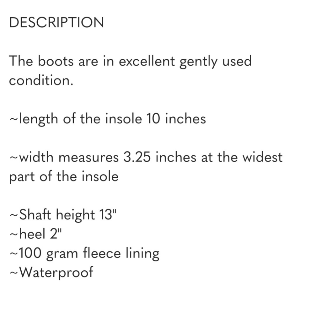 Eddie Bauer Lodge Wedge Waterproof Insulated Boot Women size 8.5 Black Leather - Picture 11 of 11
